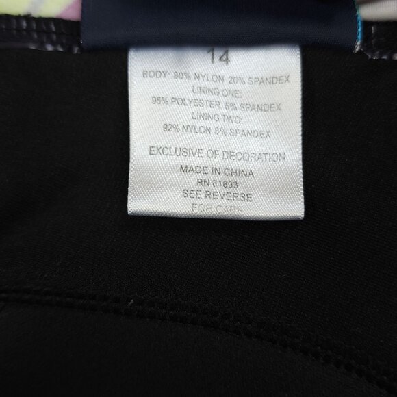 D&Co Beach Tropical Print Swim Dress Slimming With Built-In Bra Size 14 - Picture 6 of 16